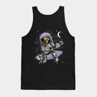 Astronaut Guitar Binance BNB Coin To The Moon Crypto Token Cryptocurrency Blockchain Wallet Birthday Gift For Men Women Kids Tank Top